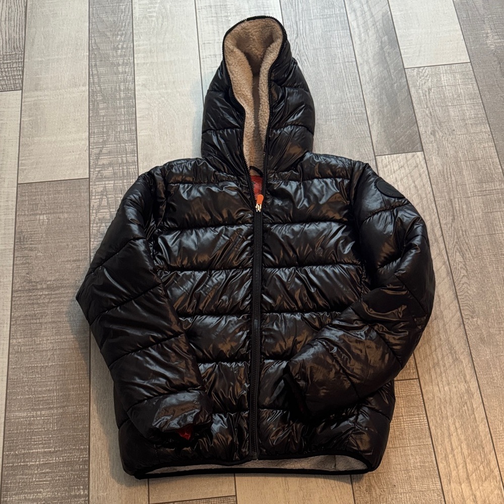 SAVE THE DUCK Black Kids Puffer Jacket